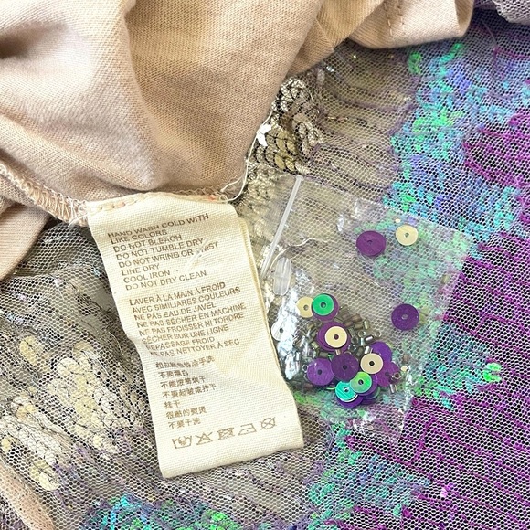 Anthropologie Let Me Be Sequin Splash Embellished Tank Top - Picture 12 of 15